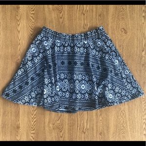 Black and white skater skirt